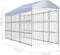 vidaXL - Hondenkennel - voor - buiten - met - dak - 450x150x200 - cm