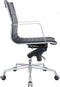 Feel Furniture - Luxe Executive bureaustoel van 100% rundleer - Lage rugleuning – Donker blauw