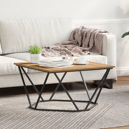 vidaXL - Koffietafel - Artisan - Eiken - 80x80x45 - cm - Gemaakt - van - Geengineerd - Hout