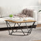 vidaXL - Koffietafel - Artisan - Eiken - 80x80x45 - cm - Gemaakt - van - Geengineerd - Hout