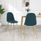vidaXL - Eetkamerstoelen - 2 - st - fluweel - blauw
