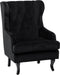 ALTA - Chesterfield fauteuil - Zwart - Fluweel