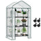 Woltu Foliekas - 3 Schappen - Op Wielen - 70x50x131 cm - Wit