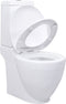 vidaXL - Toilet - met - afvoer - achter - keramiek - wit