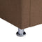 vidaXL Fauteuil kubus stof bruin