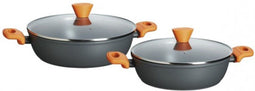Kookpot met Deksel Inoxibar 18450 Zwart 26 - 28 cm