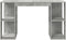 vidaXL - Bureau - met - Opslag - Beton - Grijs - 130x50.5x75 - cm - Gelaagd - Hout