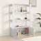 vidaXL - Dressoir - 80x30x119,5 - cm - bewerkt - hout - wit
