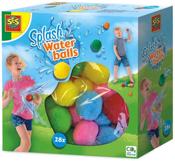 SES Creative Splash Waterballen - herbruikbare waterballonnen - voor binnen en buiten - vrolijke kleuren (28 stuks)