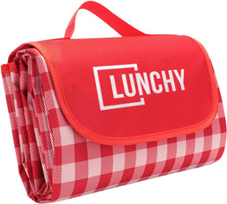 Lunchy Picknick XXL - Picknickkleed Waterdicht - 200x200 cm - Rood Wit