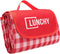 Lunchy Picknick XXL - Picknickkleed Waterdicht - 200x200 cm - Rood Wit