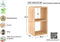 Astigarraga Houten Vakkenkast Open - 2 vakken - PEFC grenen - 71x36cm