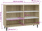 vidaXL - Dressoir - 103,5x35x70 - cm - spaanplaat - wit - en - sonoma - eikenkleurig