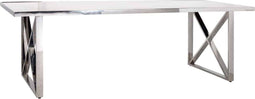Richmond Interiors Eettafel Levanto kruispoot 200 (Silver)