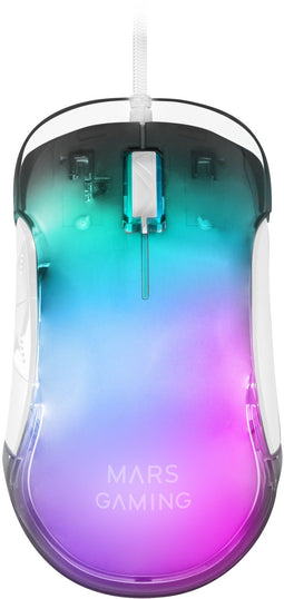 Mars Gaming MMGLOWW - Gaming Muis - 12.800dpi - 7 knoppen - Draad - USB 2.0