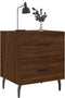 vidaXL - Nachtkastje - 40x35x47,5 - cm - bewerkt - hout - bruin - eikenkleur