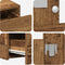 vidaXL - Wandmakeuptafel - met - LED-verlichting - - - Oude - Hout