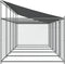 vidaXL - Hondenhok - met - dak - en - deuren - 10x2x2 - m - gegalvaniseerd - staal - grijs