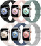 Podec Smartwatch - Siliconen Strap Set van 6 - Geschikt voor Apple Watch - Multicolor (set van 6)