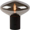 Atmooz - Tafellamp Flight - Slaapkamer / Woonkamer - Industrieel - Zwart - rookgrijs glas - Hoogte 150cm - Metaal en Glas