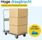 BRASQ Plateauwagen Inklapbaar - Transportkar - Draagvermogen 150 KG - Stalen frame - Zilver