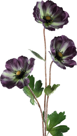 PTMD Garden Bloem Anemone Kunsttak - 35,5 x 11,5 x 68,5 cm - Paars