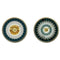 Muurklok DKD Home Decor Kristal Gouden Turkoois Ijzer Modern (2 Stuks) (40 x 6 x 40 cm)