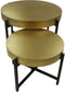 Salontafel - ø70x50/ø50x40- Goud/zwart - Metaal