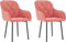 vidaXL - Eetkamerstoelen - 2 - st - fluweel - lichtgroen