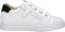 Shoesme sneakers - Witte sneaker met lichtgroen label en zwart detail - Kleur White Black