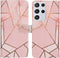 iMoshion Hoesje Geschikt voor Samsung Galaxy S21 Ultra Hoesje Met Pasjeshouder - iMoshion Design Softcase Bookcase - Meerkleurig / Pink Graphic