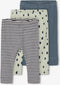 NAME IT BABY NBMRASKUS LEGGING - 3-pack - 95% organisch katoen - Maat 56 (3-pack)