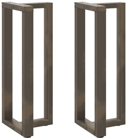 vidaXL - Bartafelpoten - 2 - st - T-vormig - 40x35x(100-101) - cm - staal - naturel