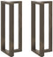 vidaXL - Bartafelpoten - 2 - st - T-vormig - 40x35x(100-101) - cm - staal - naturel