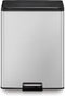 EKO - Essential Recycler pedaalemmer 20+20 ltr, EKO - Stainless steel - mat RVS