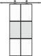 vidaXL - Schuifdeur - 90x205 - cm - gehard - glas - en - aluminium - zwart