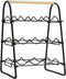 Metalen wijnflessen rek/wijnrek voor 9 flessen 33 x 29 x 46 cm - Wijnfles houder