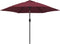 vidaXL - Parasol - met - LED-verlichting - en - stalen - paal - 300 - cm - bordeauxrood