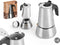 Kinvara Percolator Italiaans koffiezetapparaat - staal - zilver - 4kopjes - Koffiezetter