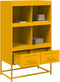 vidaXL - Hoge - kast - 68x39x111,5 - cm - staal - mosterdgeel
