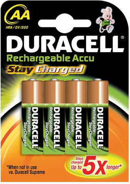 Duracell Stay Charged - Oplaadbare Batterijen AA 2400 mAh - Laag zelfontlading (4 stuks)