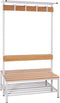 Garderobe set voor kleedkamers met bank, en hoeden/schoenenplank 189cm hoog x 160cm breed x 40cm diep Dubbelzijdig