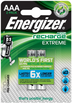 Energizer E300624300 - Oplaadbare batterij AAA - NiMH 800mAh - Zilver