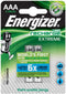 Energizer E300624300 - Oplaadbare batterij AAA - NiMH 800mAh - Zilver