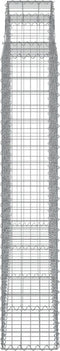 vidaXL - Schanskorven - 7 - st - gewelfd - 200x30x160/180 - cm - ijzer