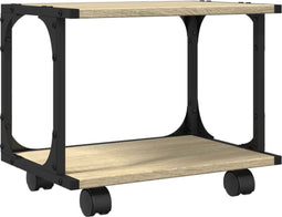 vidaXL - Printerkastje - 2-laags - 41x28x33,5 - cm - hout - sonoma - eiken