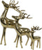 Staand hert - Aluminium - 28x13x41 cm - Goud