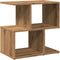 vidaXL - Nachtkastje - 50x30x51,5 - cm - bewerkt - hout - artisanaal - eikenkleur