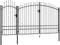 vidaXL - Poort - 2,45x4 - m - staal - zwart