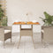 Tuintafel 80x80x75 cm poly rattan en acaciahout beige
